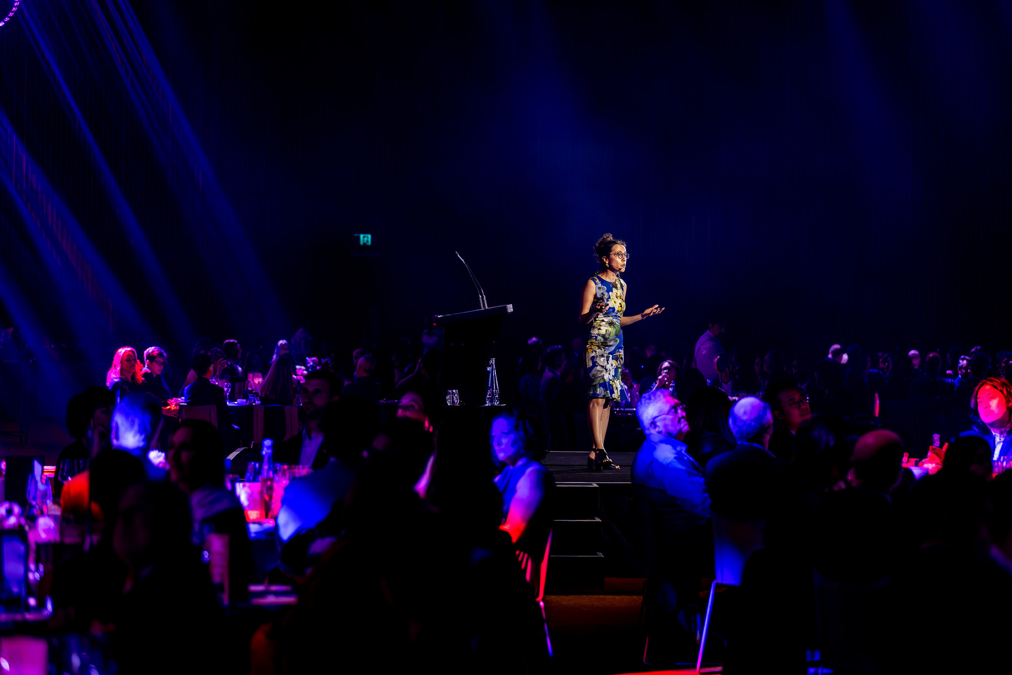 A room of more than 900 guests at CENTREPIECE, Melbourne Park, during the Victorian Startup Gala
