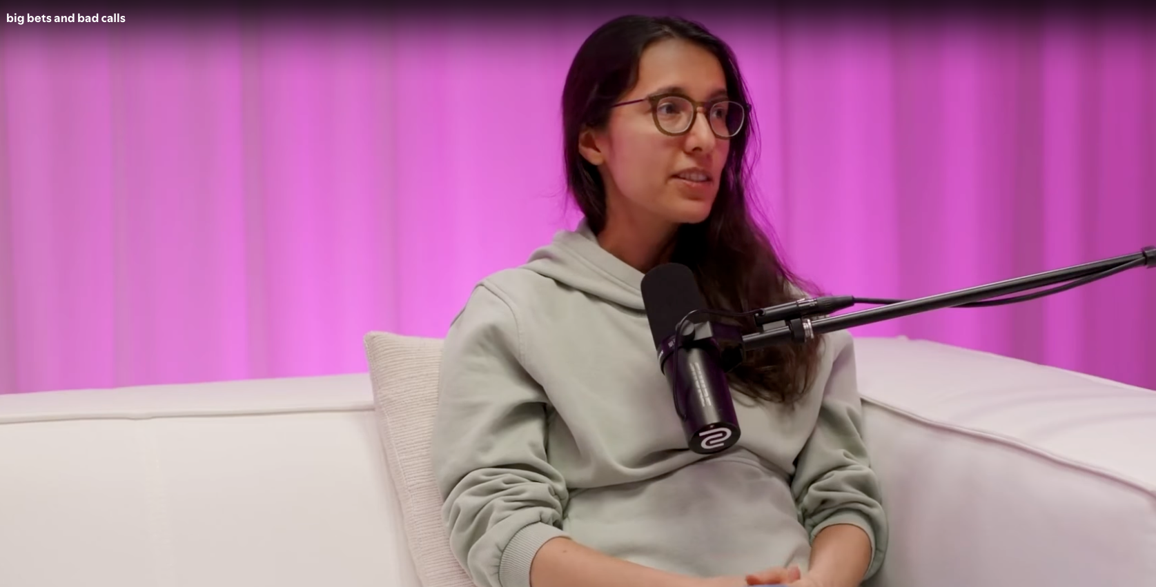 Sara Khorasani speaking on the Big Bets & Bad Calls podcast